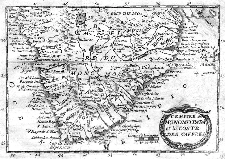 Kingdom of Mutapa — Monomotapa-Coste des Caffres-1688