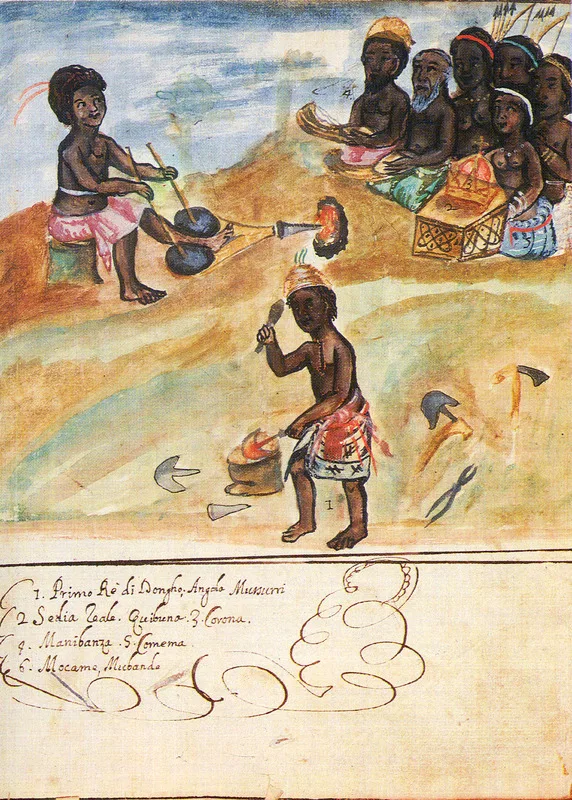 Kingdom of Ndongo and Matamba — Iron-working, Angola, ca. 1650s